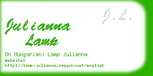 julianna lamp business card